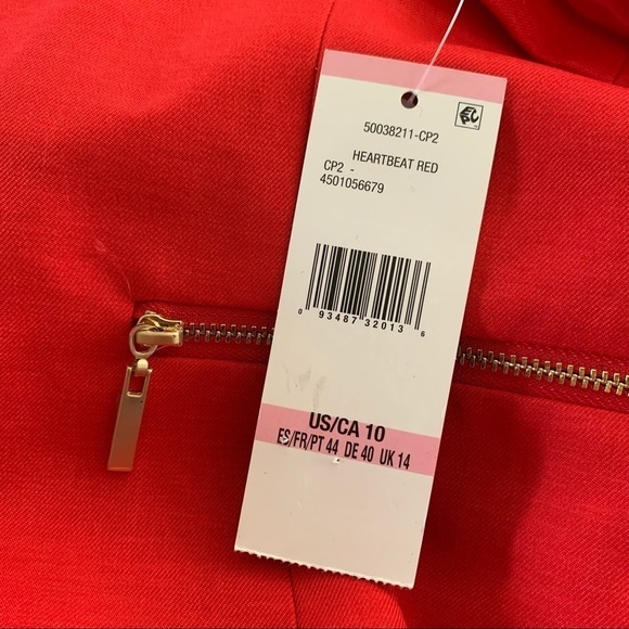 Le Suit NWT Red One Button Front Blazer Size 10 - Picture 10 of 10